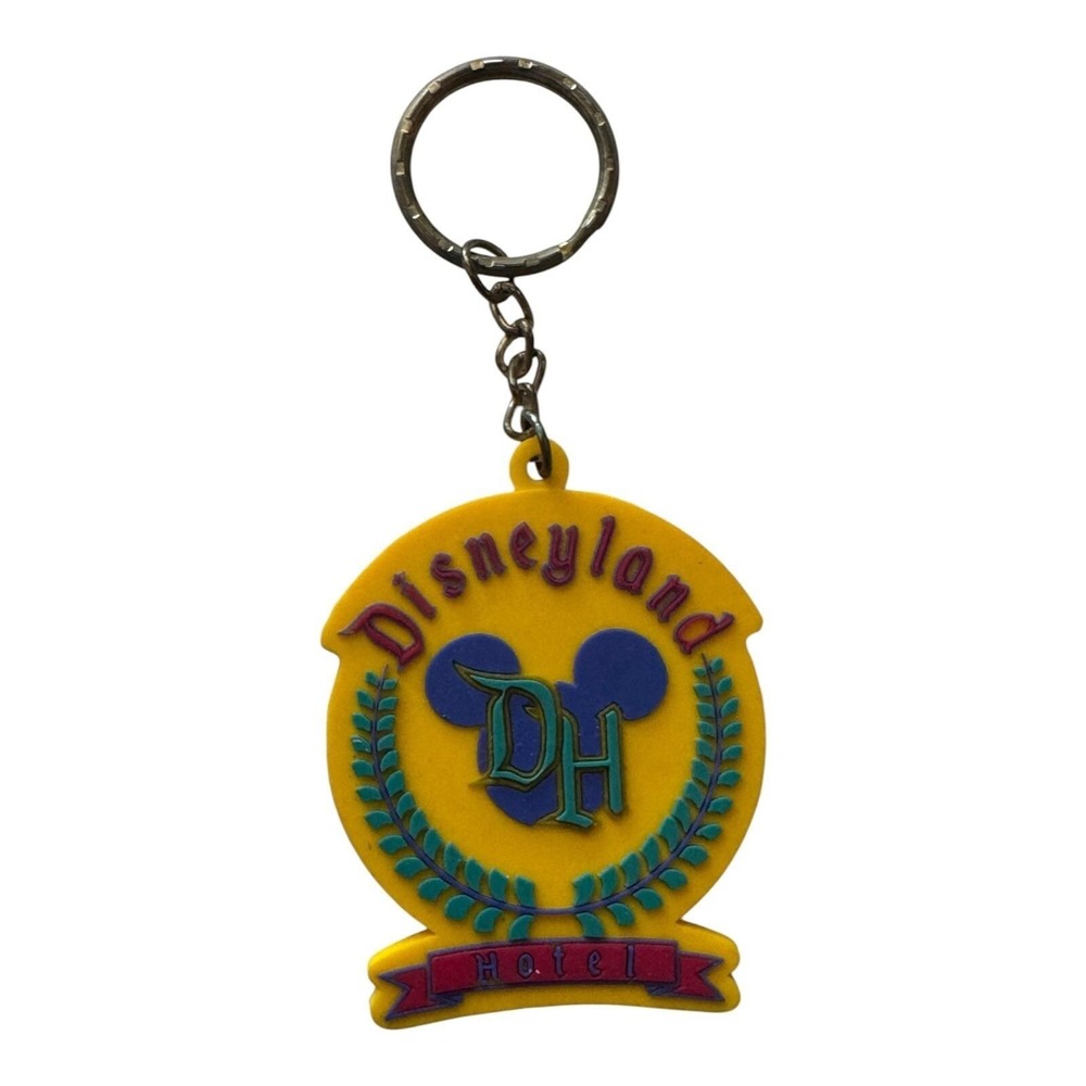 Disneyland Hotel Mickey Mouse DH Logo Keychain Vintage Disneyana Taiwan